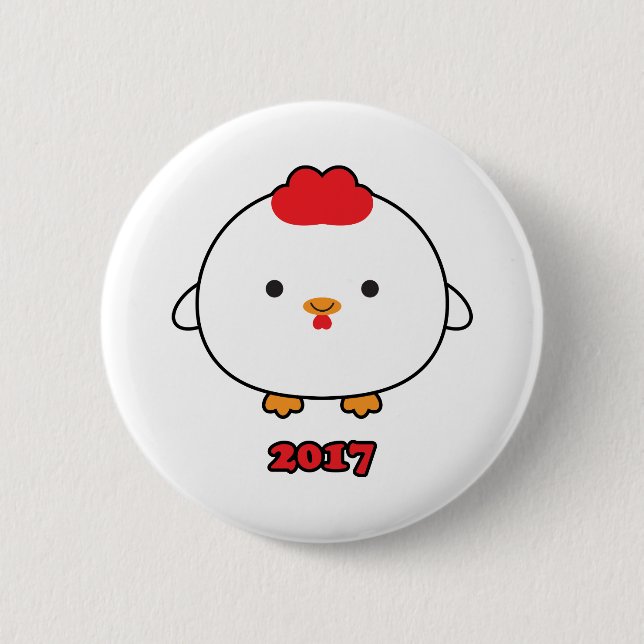 Year of the Rooster 2017 Button (Front)