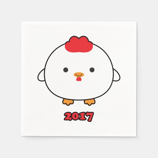 Year of the Rooster 2017 Paper Napkins (Front)