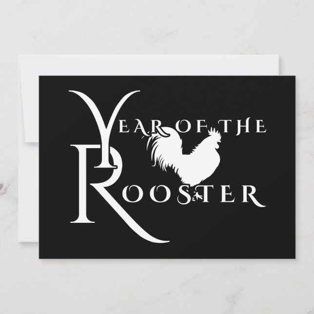 Year of the rooster invitation (Front)