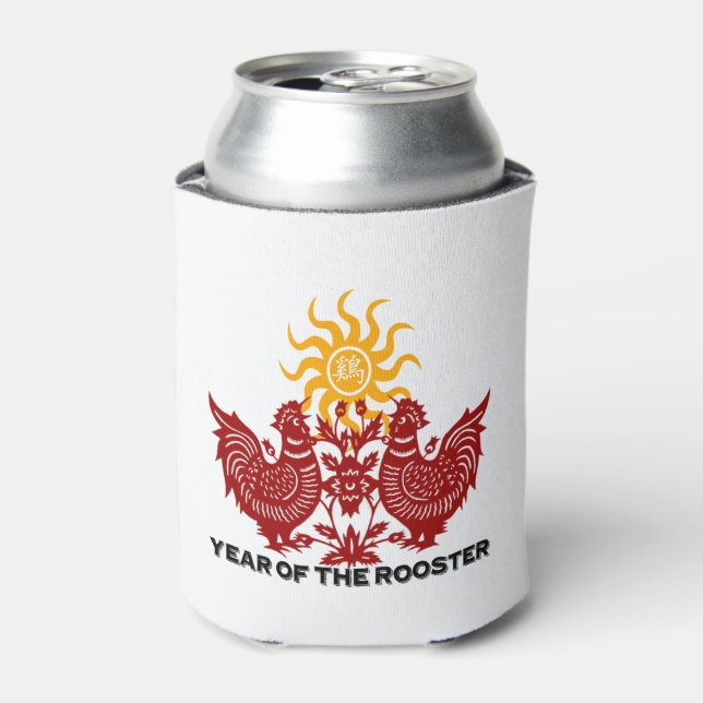 Year of The Rooster Papercut Can Cooler (Can Front)