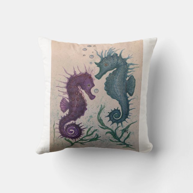 Year of the Seahorses Cushion (Back)