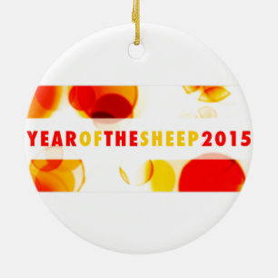 year of the sheep 2015 (bokeh) ceramic tree decoration