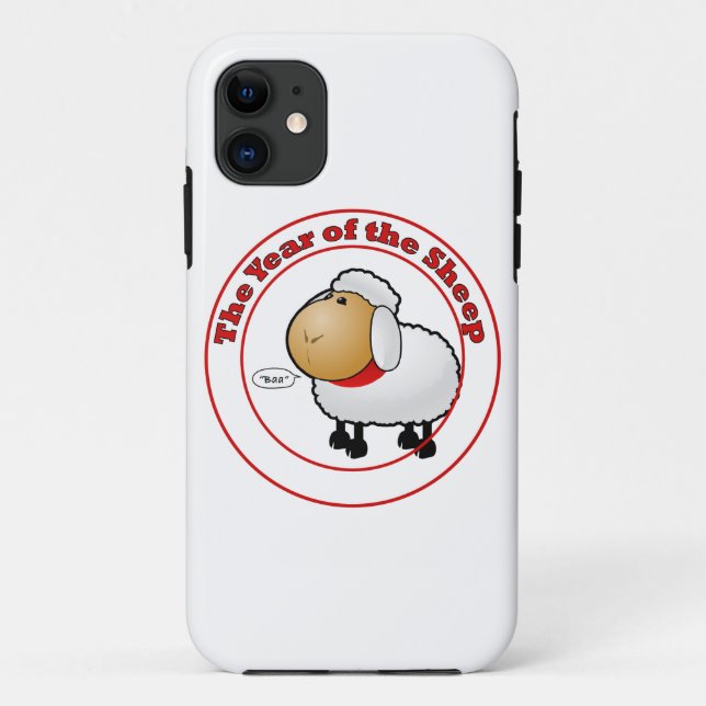 Year of the Sheep Cartoon Case-Mate iPhone Case (Back)