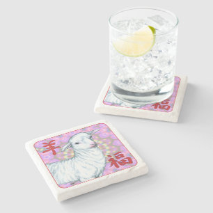 Year of the Sheep-Good Luck! Stone Coaster