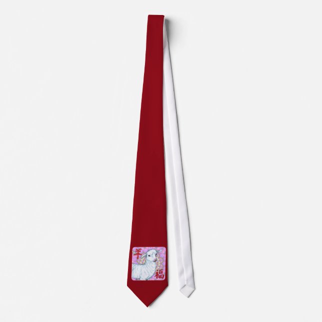 Year of the Sheep-Good Luck! Tie (Front)