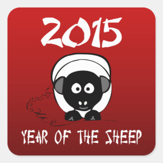 Year of The Sheep Ram Goat Square Sticker