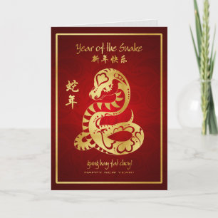 Year of the Snake 2013 - Happy Chinese New Year Holiday Card