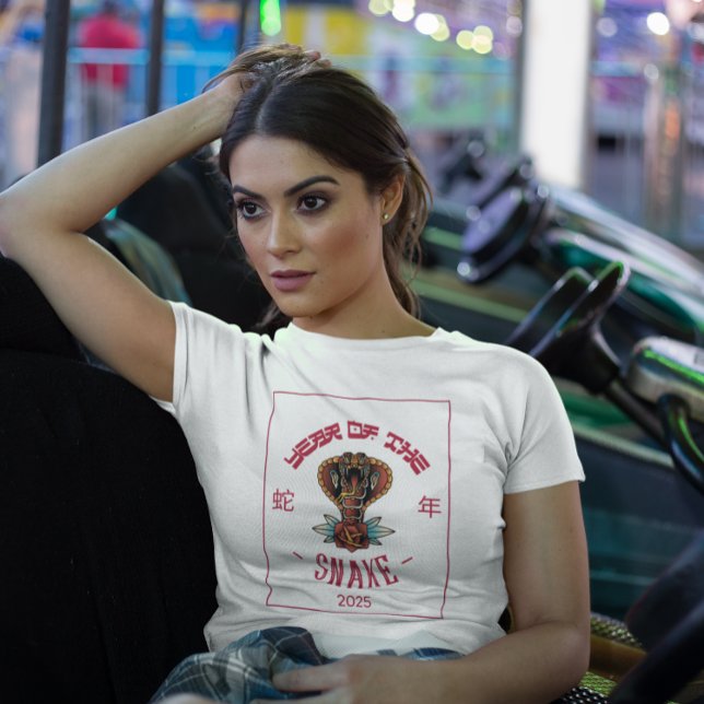 Year Of The Snake 2025 蛇年 Colourful Cobra Head T-Shirt (Creator Uploaded)