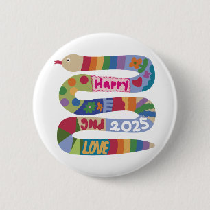 Year Of The Snake 2025 6 Cm Round Badge