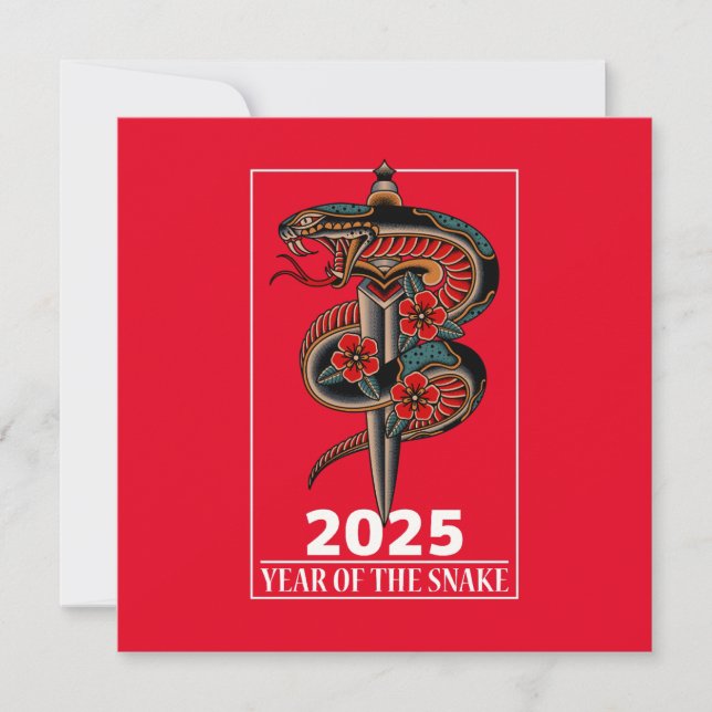 Year of the snake 2025 card (Front)