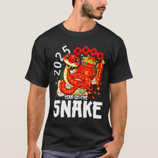 Year Of The Snake 2025 Chinese New Year 2025 Red S T-Shirt