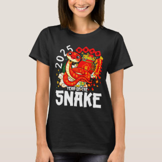 Year Of The Snake 2025 Chinese New Year 2025 Red S T-Shirt
