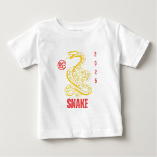Year of the Snake 2025 gold Baby T-Shirt