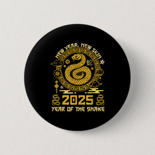 Year Of The Snake 2025 Happy Lunar Chinese New Yea 6 Cm Round Badge