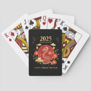 Year Of The Snake 2025 Lunar New Year Chinese New  Playing Cards