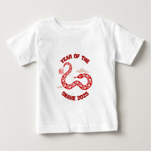 Year of the Snake 2025 red Baby T-Shirt