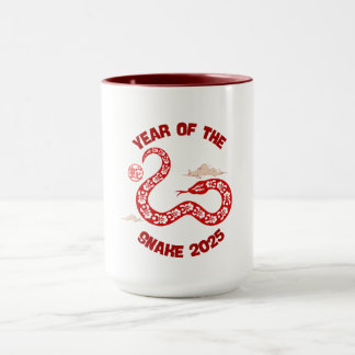 Year of the Snake 2025 red Mug