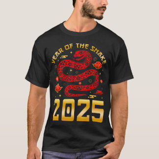 Year Of The Snake 2025 Zodiac Happy Chinese New Ye T-Shirt