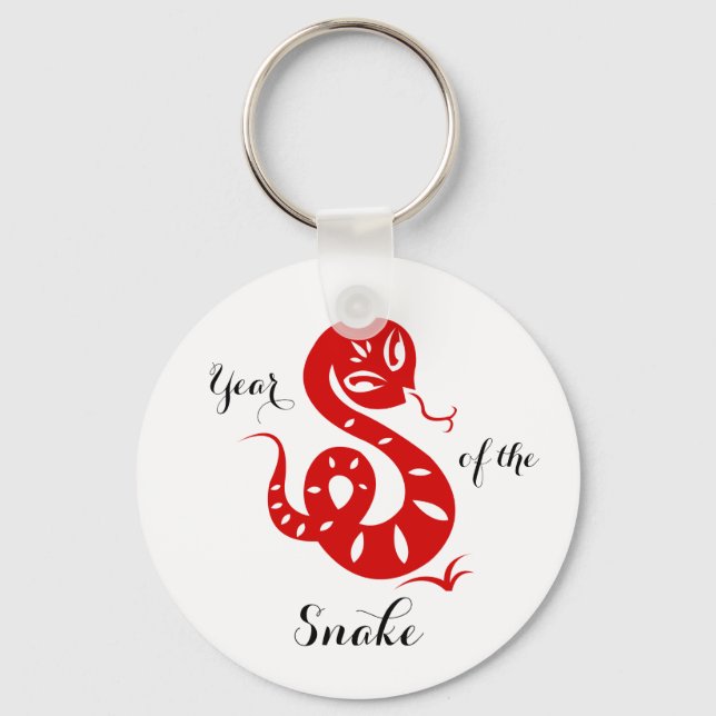 Year of the Snake Chinese Horoscope Magnets Key Ring (Front)