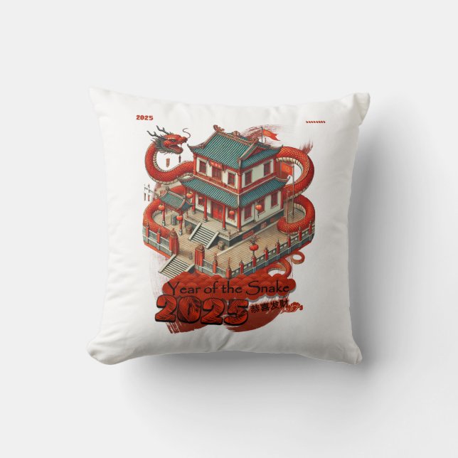 Year of the Snake: Chinese New Year 2025 #02 Cushion (Front)