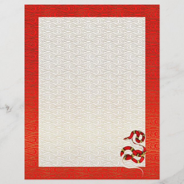 Year of the Snake Chinese New Year Letterhead (Front)