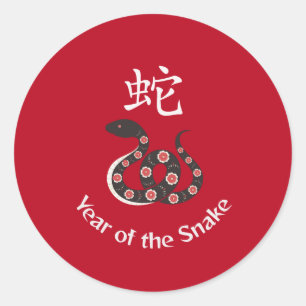 Year of the Snake Design Classic Round Sticker