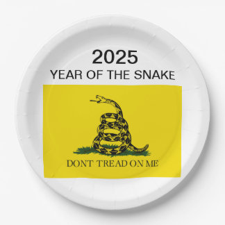 Year of the snake/ don't tread on me paper plate