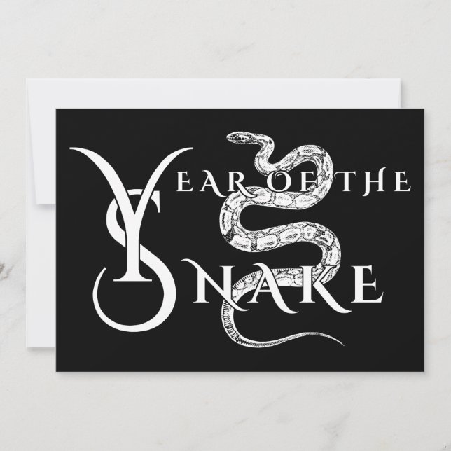Year of the snake invitation (Front)