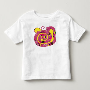 year of the snake, red floral flawer sanake toddler T-Shirt
