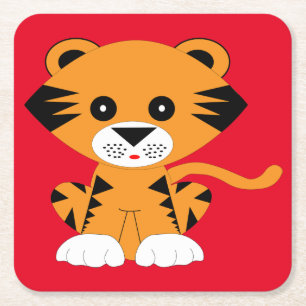 Year of the Tiger 2022 Square Paper Coaster