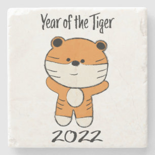 Year of the Tiger 2022 Stone Coaster