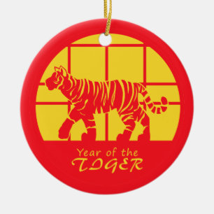 Year of the Tiger Ceramic Ornament