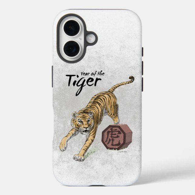 Year of the Tiger Chinese Zodiac Art Case-Mate iPhone Case (Back)