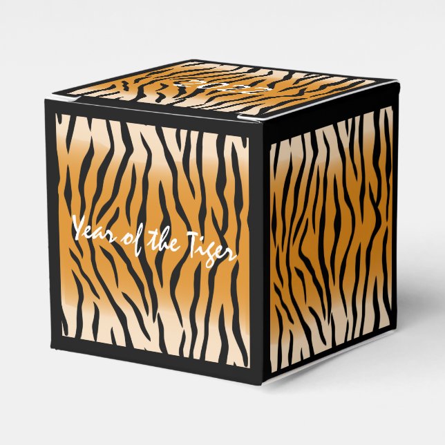 Year of the Tiger Design Favour Box (Front Side)