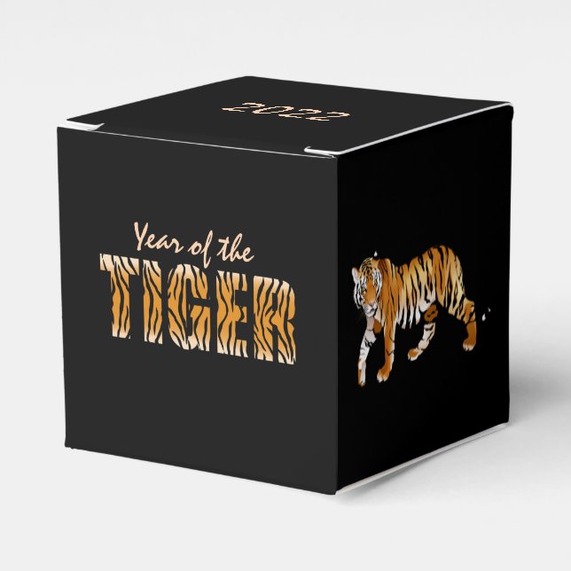 Year of the Tiger Design Favour Box (Front Side)