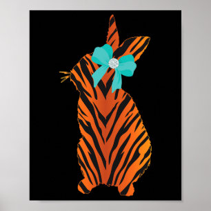 Year Of The Tiger Easter Bunny 2022 Cute Animal Pr Poster