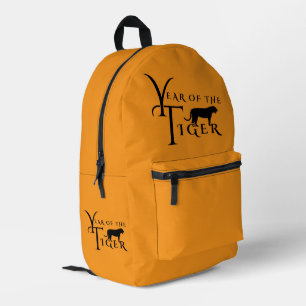 Year of the tiger printed backpack