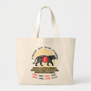 Year of the Tiger Qualities Large Tote Bag