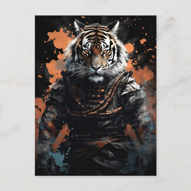 Year of the Tiger Samurai Postcard (Front)
