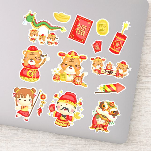 Year of the Tiger Stickers | Celebrate Lunar (Detail)