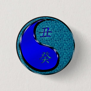 Year of the Water Ox 3 Cm Round Badge