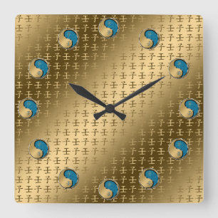 Year of the Water Rat Square Wall Clock