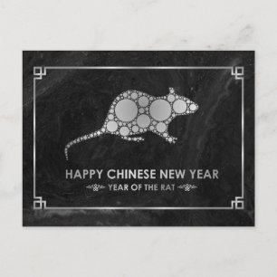 Year of The White Metal Rat 2020 Holiday Postcard