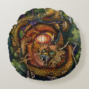 Year of the Wood Dragon 2024 Round Cushion