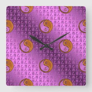 Year of the Wood Rooster Square Wall Clock