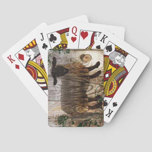 year of the wooden sheep playing cards (Back)