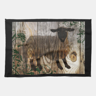 year of the wooden sheep tea towel