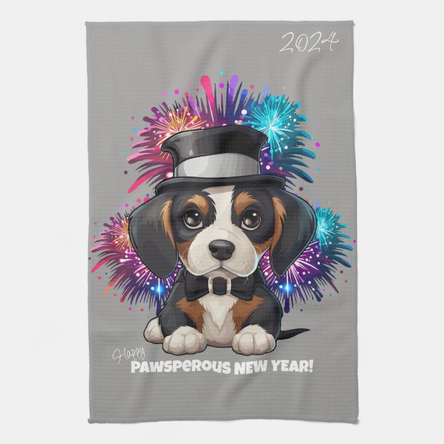 Year of Woofs! Tea Towel (Vertical)