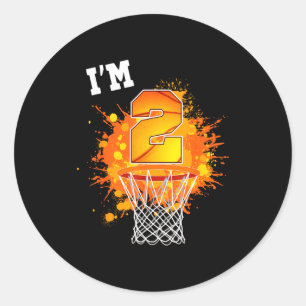 Year Old Basketball Lover 2nd Theme 2 Classic Round Sticker