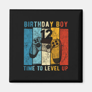 Year Old Birthday Boy 12 Time To Level Up 12th Bir Magnet